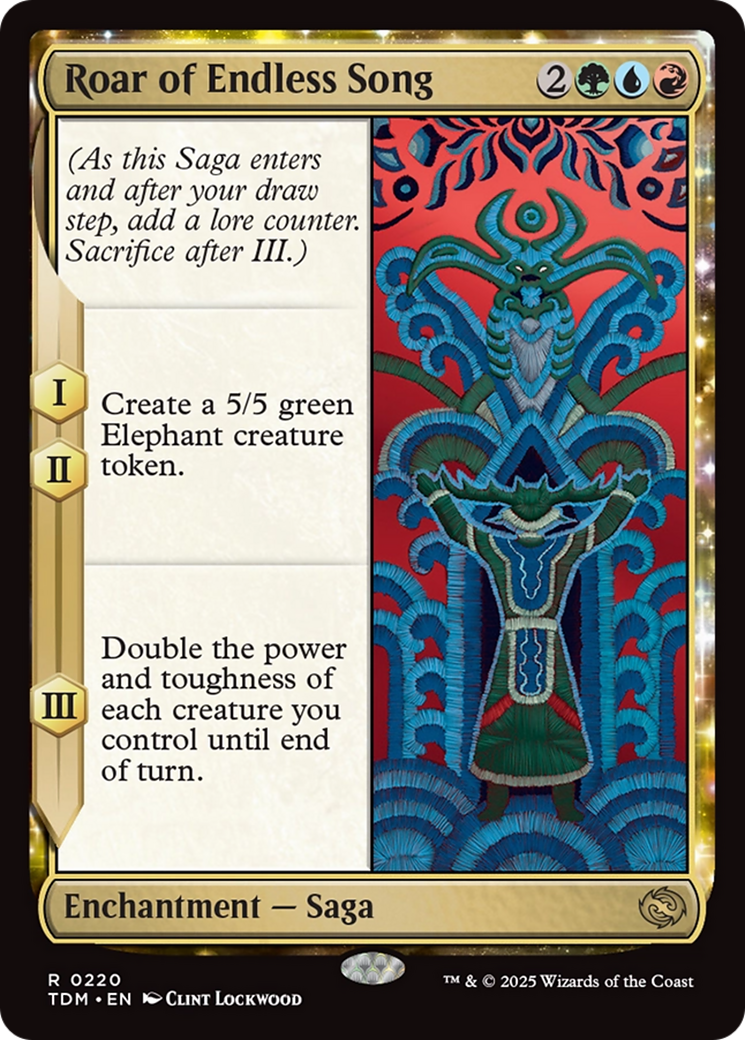 Roar of Endless Song (TDM-220) - [Tarkir: Dragonstorm]: (enchantment) Foil
