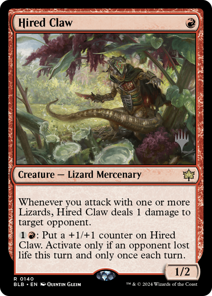 Hired Claw (PPBLB-140) - [Bloomburrow Promos] Foil