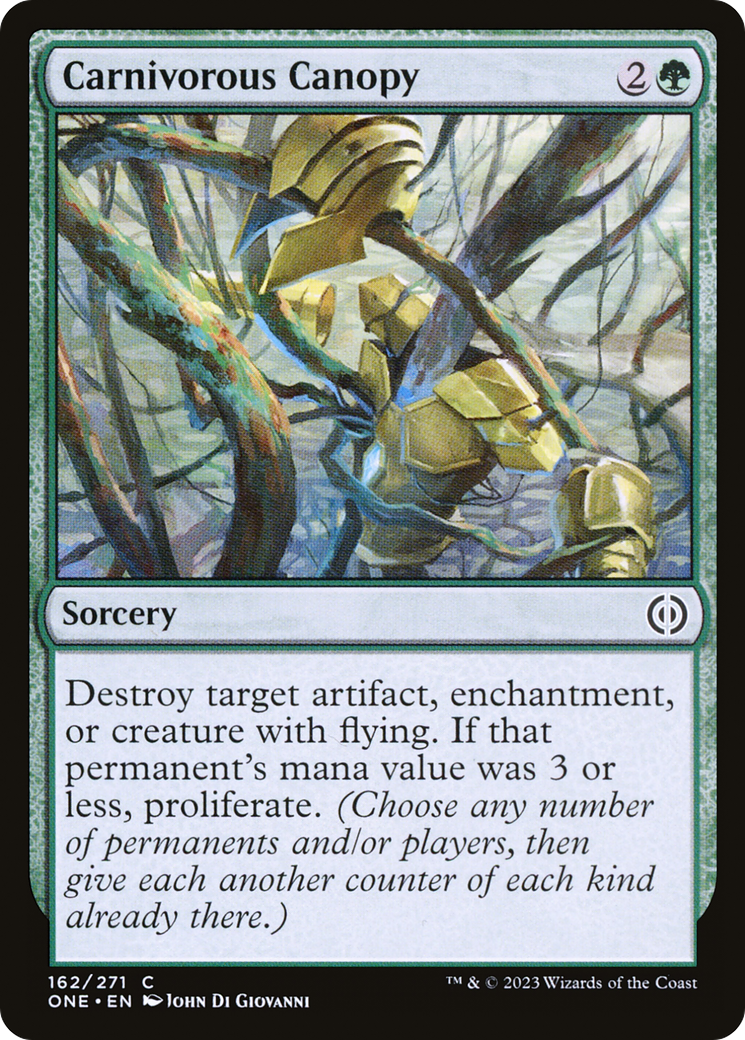 Carnivorous Canopy (ONE-162) - [Phyrexia: All Will Be One] Foil
