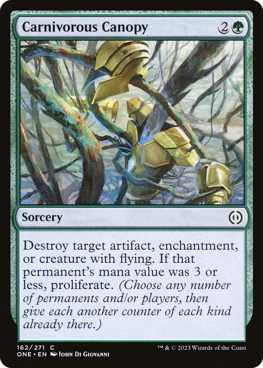 Carnivorous Canopy (ONE-162) - [Phyrexia: All Will Be One] Foil