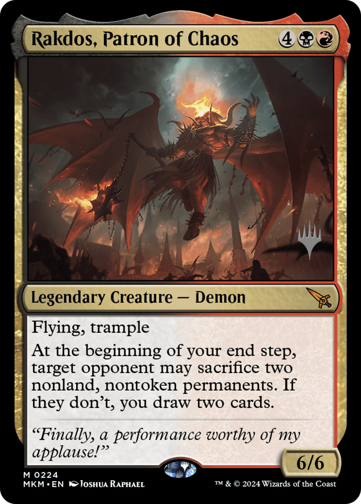 Rakdos, Patron of Chaos (PPMKM-224) - [Murders at Karlov Manor Promos]