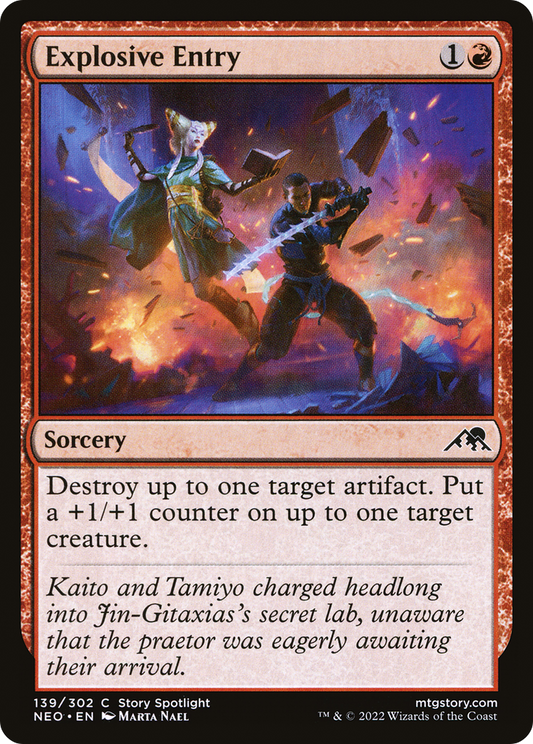 Explosive Entry (NEO-139) - [Kamigawa: Neon Dynasty] Foil