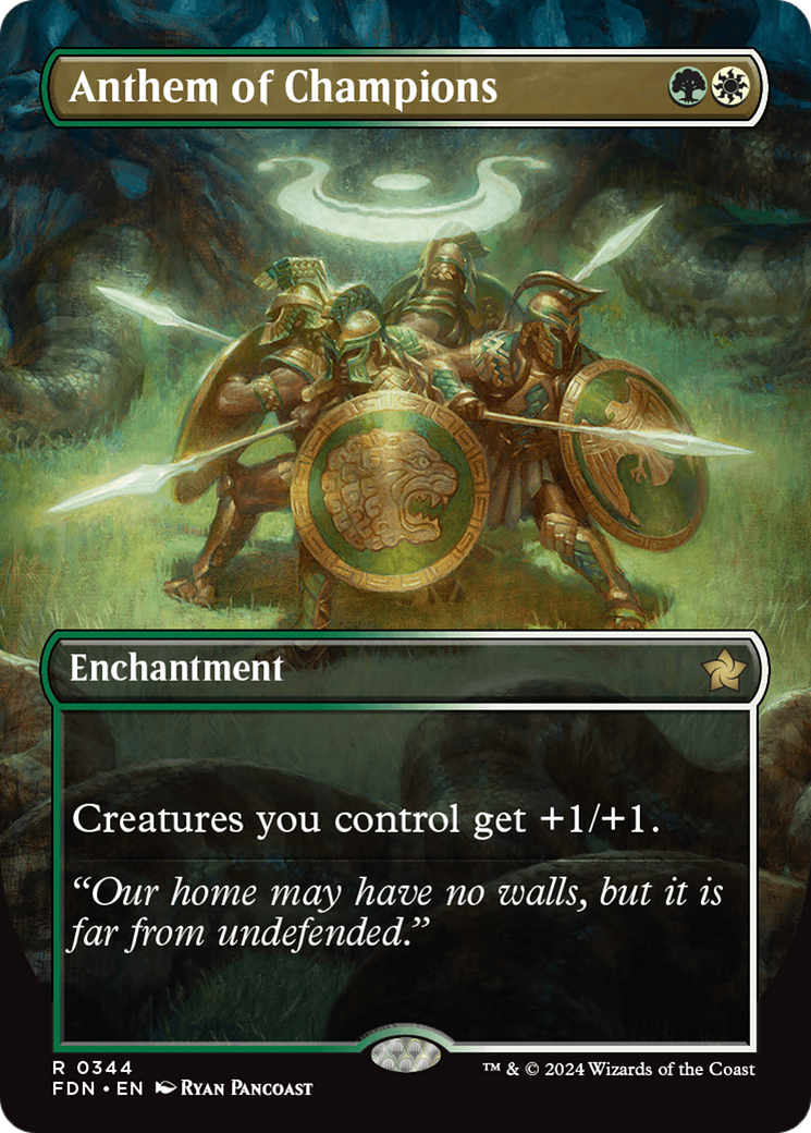 Anthem of Champions (FDN-344) - [Foundations] (Borderless) Foil