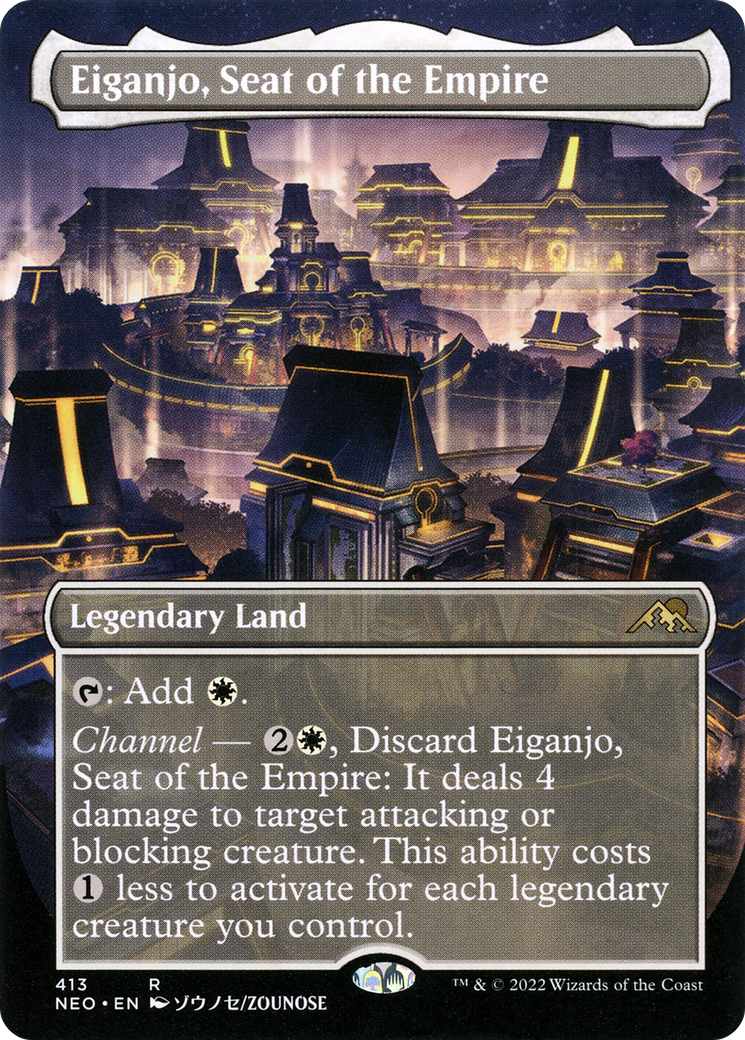 Eiganjo, Seat of the Empire (NEO-413) - [Kamigawa: Neon Dynasty] (Borderless) Foil