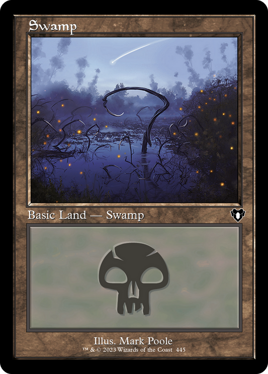 Swamp (445) (Retro Frame) (CMM-445) - [Commander Masters] Foil