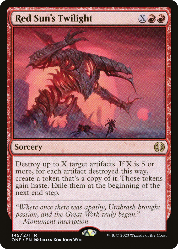 Red Sun's Twilight (ONE-145) - [Phyrexia: All Will Be One] Foil