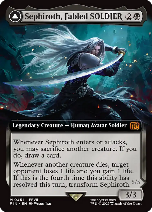 Sephiroth, Fabled SOLDIER // Sephiroth, One-Winged Angel (FIN-451) - [FINAL FANTASY]: (Extended Art)
