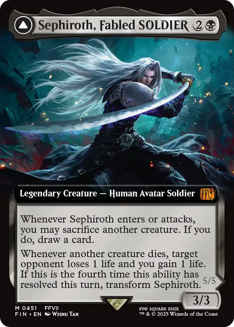 Sephiroth, Fabled SOLDIER // Sephiroth, One-Winged Angel (FIN-451) - [FINAL FANTASY]: (Extended Art)