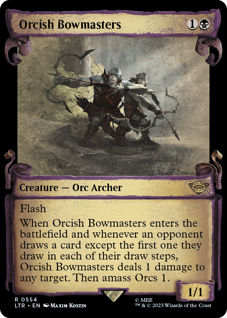 Orcish Bowmasters (LTR-554) - [The Lord of the Rings: Tales of Middle-earth]: (Showcase) Foil
