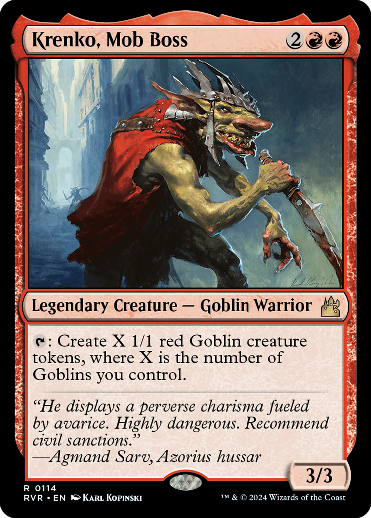 Krenko, Mob Boss (RVR-114) - [Ravnica Remastered] Foil