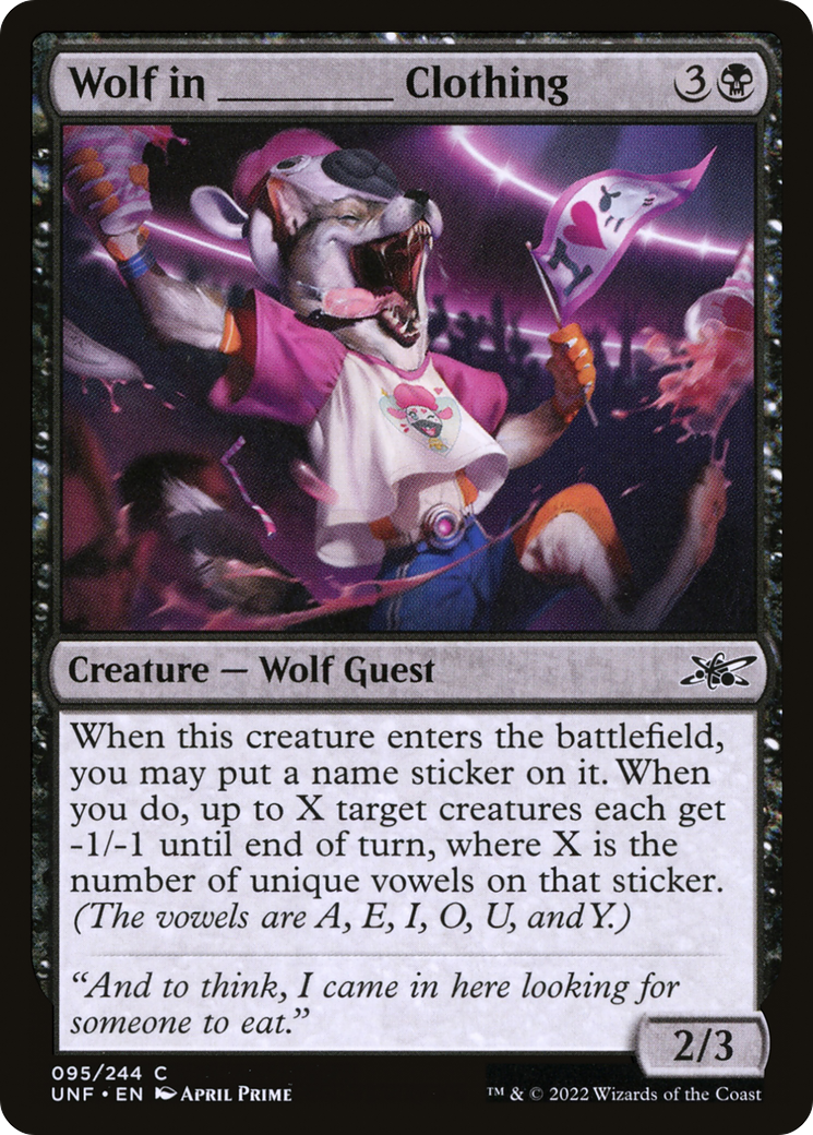 Wolf in _____ Clothing (UNF-095) - [Unfinity] Foil
