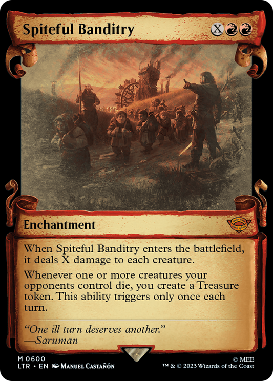 Spiteful Banditry (LTR-600) - [The Lord of the Rings: Tales of Middle-earth]: (Showcase) Foil