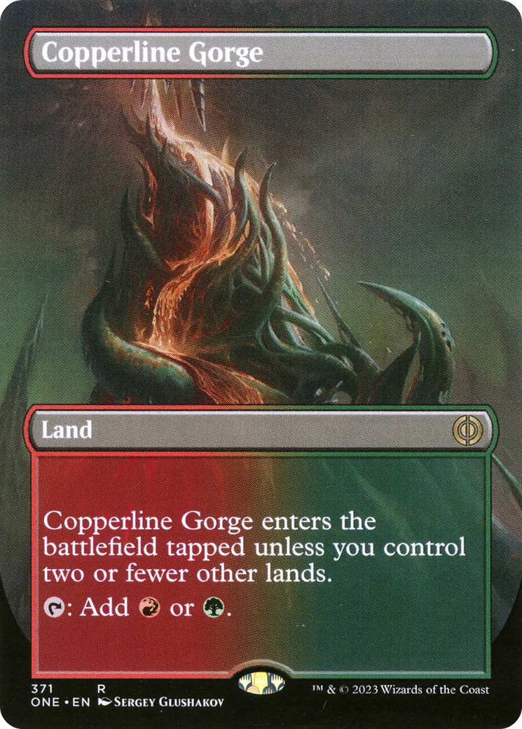 Copperline Gorge (ONE-371) - [Phyrexia: All Will Be One] (Borderless) Foil