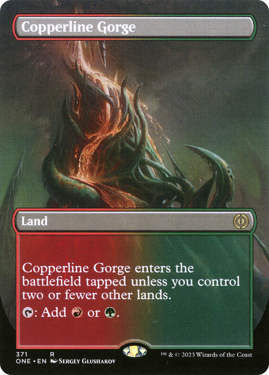 Copperline Gorge (ONE-371) - [Phyrexia: All Will Be One] (Borderless) Foil