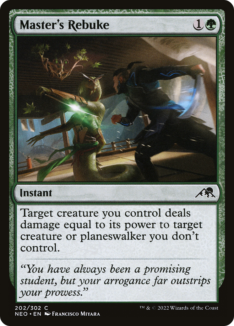 Master's Rebuke (NEO-202) - [Kamigawa: Neon Dynasty] Foil