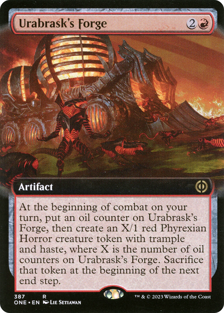 Urabrask's Forge (ONE-387) - [Phyrexia: All Will Be One]: (Extended Art)