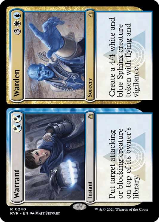 Warrant // Warden (RVR-240) - [Ravnica Remastered] Foil