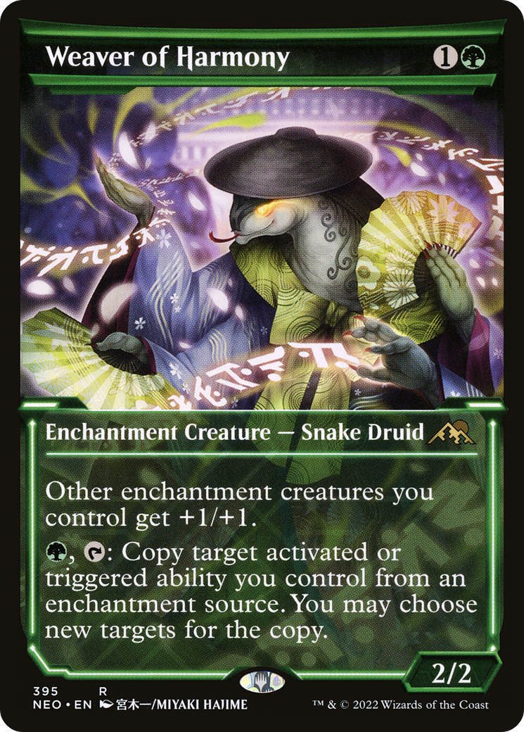 Weaver of Harmony (NEO-395) - [Kamigawa: Neon Dynasty]: (Showcase) Foil