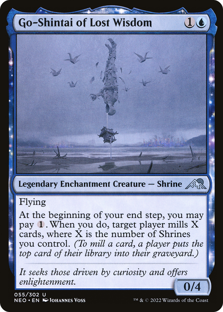 Go-Shintai of Lost Wisdom (NEO-055) - [Kamigawa: Neon Dynasty]: (enchantment)