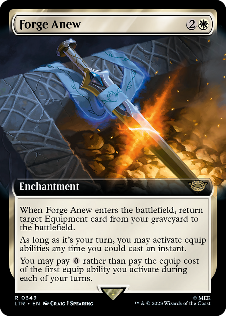 Forge Anew (LTR-349) - [The Lord of the Rings: Tales of Middle-earth]: (Extended Art) Foil