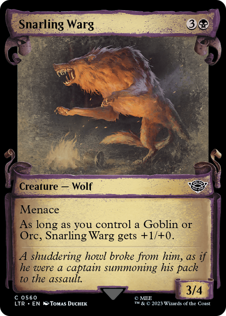 Snarling Warg (LTR-560) - [The Lord of the Rings: Tales of Middle-earth]: (Showcase)