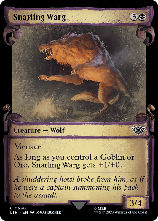 Snarling Warg (LTR-560) - [The Lord of the Rings: Tales of Middle-earth]: (Showcase)