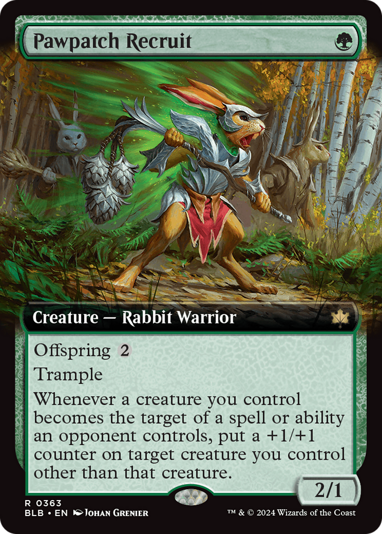 Pawpatch Recruit (BLB-363) - [Bloomburrow]: (Extended Art) Foil
