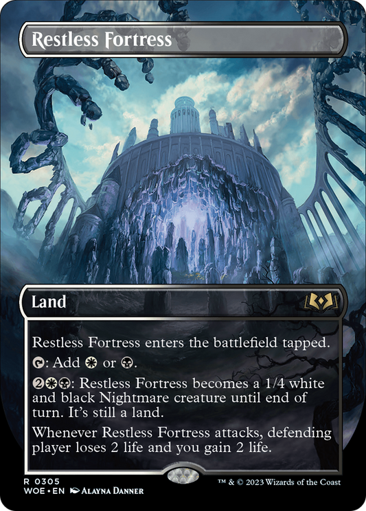 Restless Fortress (Borderless) (WOE-305) - [Wilds of Eldraine] (Borderless) Foil