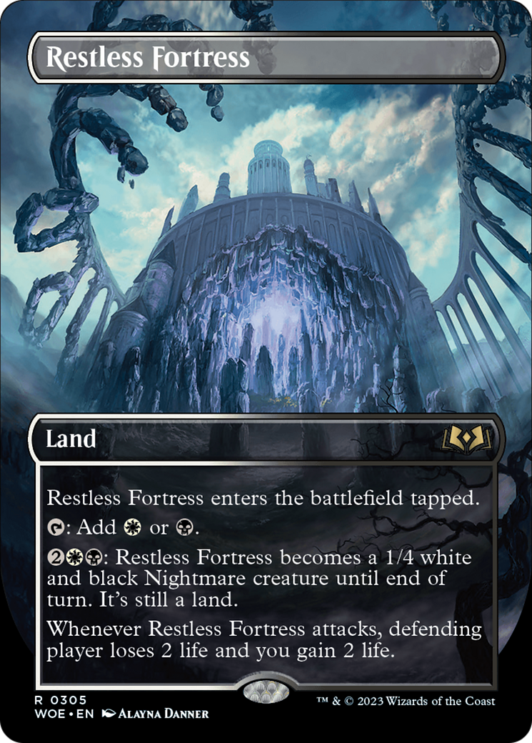 Restless Fortress (Borderless) (WOE-305) - [Wilds of Eldraine] (Borderless)