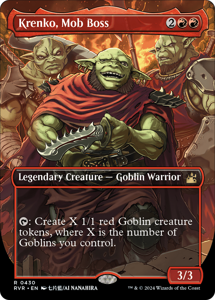 Krenko, Mob Boss (RVR-430) - [Ravnica Remastered] (Borderless) Foil