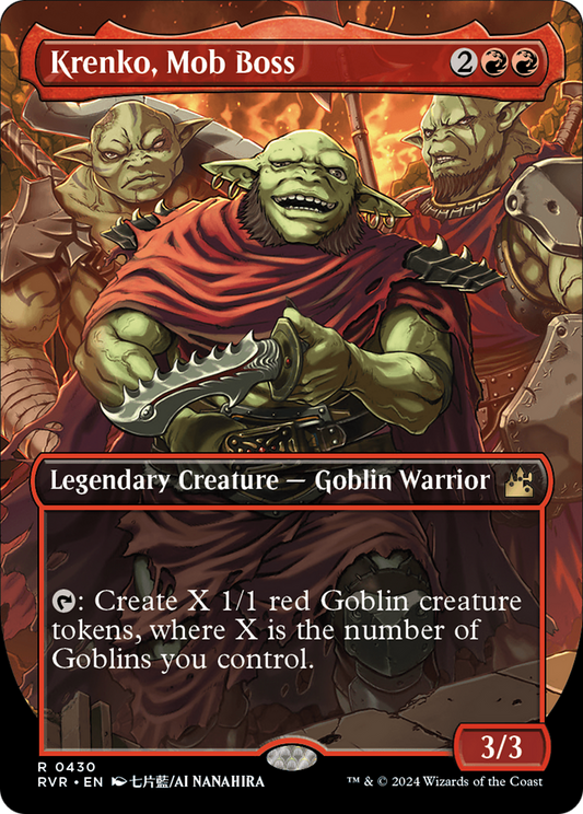 Krenko, Mob Boss (RVR-430) - [Ravnica Remastered] (Borderless) Foil
