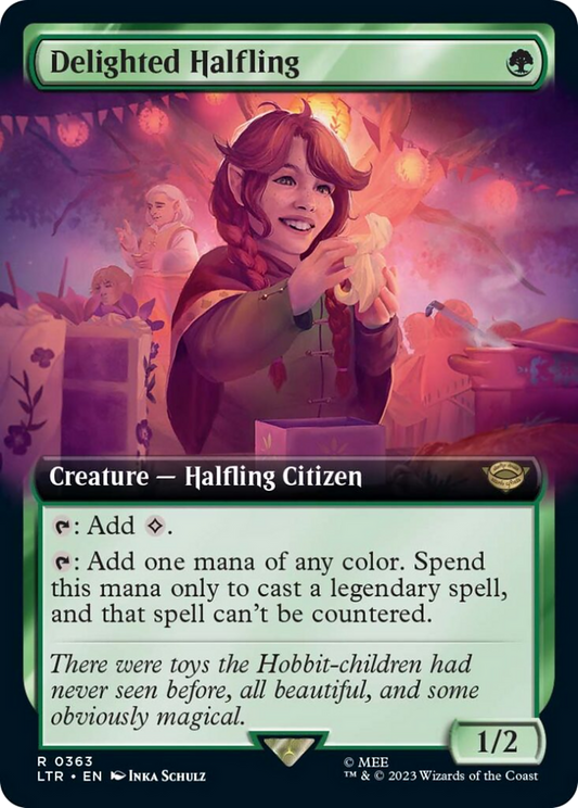 Delighted Halfling (LTR-363) - [The Lord of the Rings: Tales of Middle-earth]: (Extended Art)