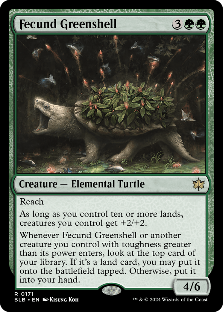 Fecund Greenshell (BLB-171) - [Bloomburrow] Foil