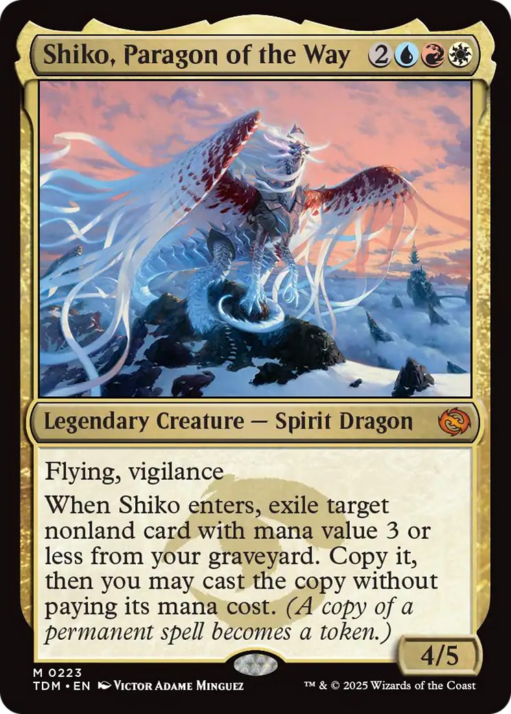 Shiko, Paragon of the Way (TDM-223) - [Tarkir: Dragonstorm] Foil