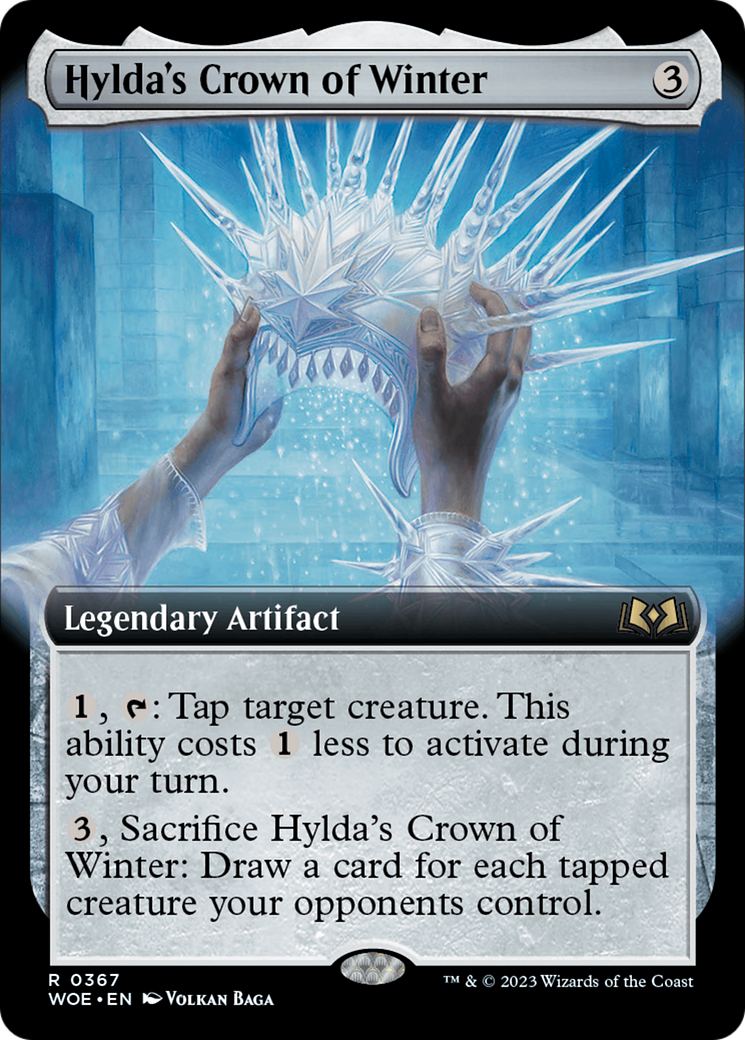 Hylda's Crown of Winter (Extended Art) (WOE-367) - [Wilds of Eldraine]: (Extended Art) Foil
