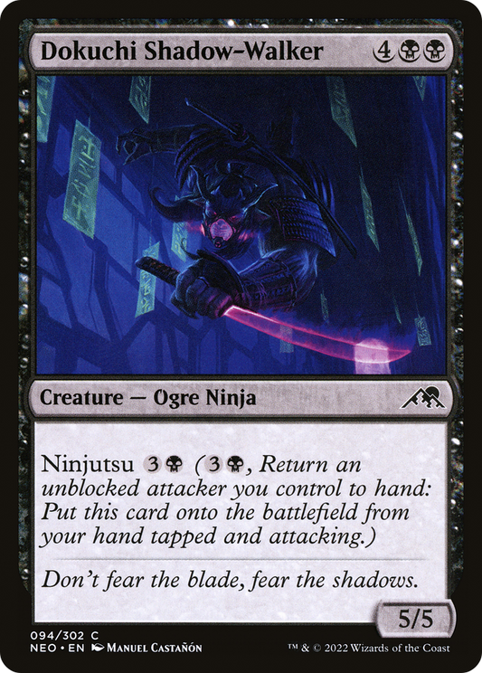 Dokuchi Shadow-Walker (NEO-094) - [Kamigawa: Neon Dynasty] Foil