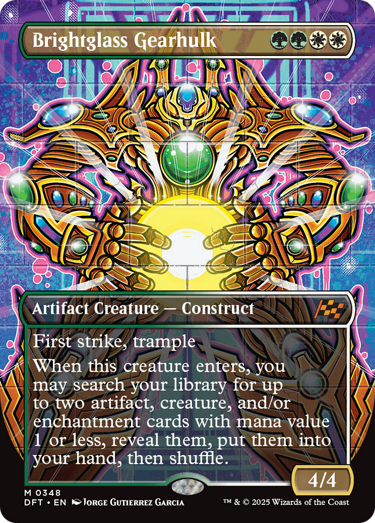 Brightglass Gearhulk (Borderless) (DFT-348) - [Aetherdrift] Foil