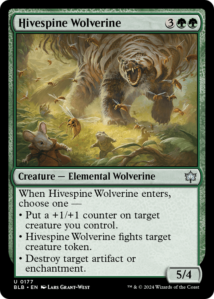 Wolverine Hivespine (BLB-177) - [Bloomburrow] Feuille 
