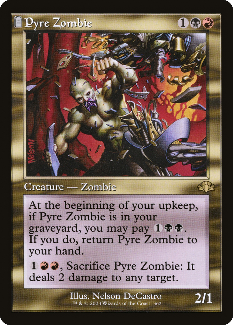 Pyre Zombie (DMR-362) - [Dominaria Remastered]: (tombstone)