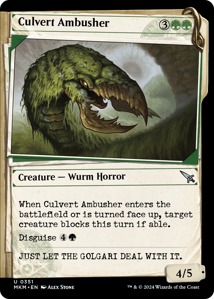 Culvert Ambusher (MKM-351) - [Murders at Karlov Manor]: (Showcase)