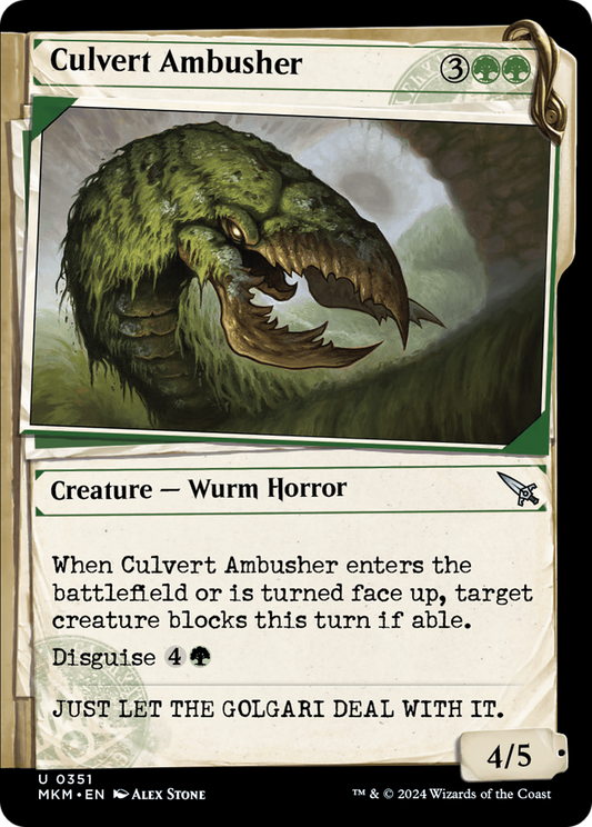 Culvert Ambusher (MKM-351) - [Murders at Karlov Manor]: (Showcase) Foil