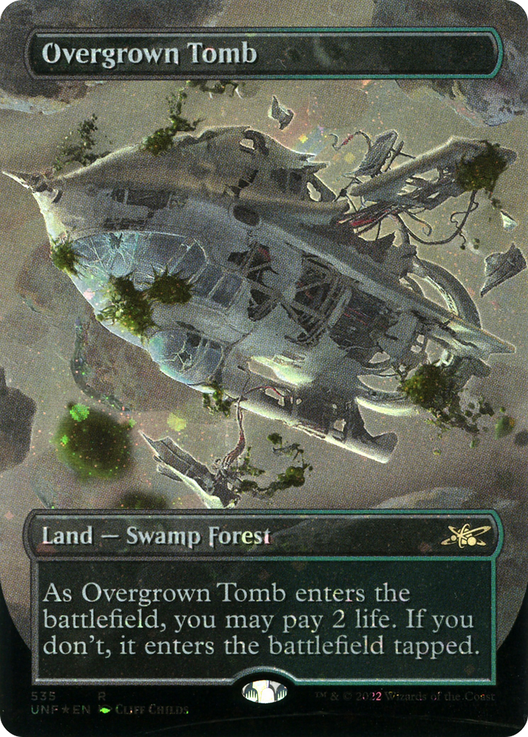 Overgrown Tomb (UNF-535) - [Unfinity] (Borderless) Foil