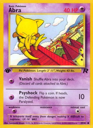Abra 49/82 - [Team Rocket] 1st Edition