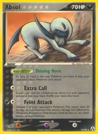 Absol (15/92) (Estampillé) [EX : Créateur de Légendes] 