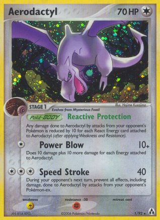 Aerodactyl (1/92) (Estampillé) [EX : Legend Maker] 