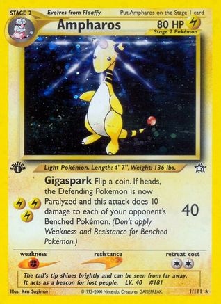 Ampharos 1/111 - [Neo Genesis] 1st Edition Holofoil