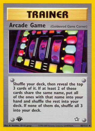 Arcade Game (Goldenrod Game Corner) 83/111 - [Neo Genesis] 1st Edition