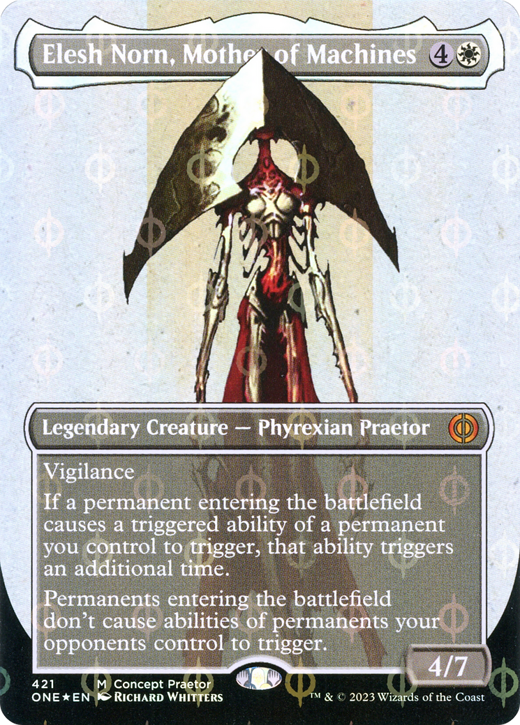 Elesh Norn, Mother of Machines (ONE-421) - [Phyrexia: All Will Be One] (Borderless) Foil