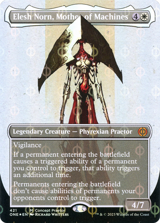 Elesh Norn, Mother of Machines (ONE-421) - [Phyrexia: All Will Be One] (Borderless) Foil