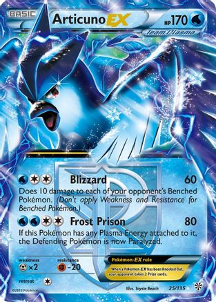 Articuno EX (25/135) [Noir et Blanc : Tempête Plasma] 